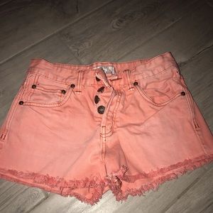 Jean shorts with fringe